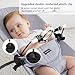 iGRATENS Baby Bjorn Bouncer Toy Bar, Toy for Baby Bouncer Soft & Bliss, Easy to Attach and Remove, Child-Friendly Materials, Exciting Design for Curious Babies, Black and White Flowers