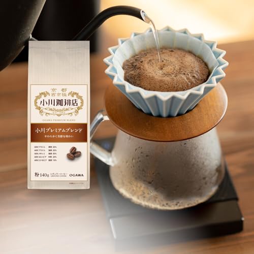 小川珈琲直営店 小川プレミアムブレンド (粉)140g|京都 コーヒー OGAWA ブレンドコーヒー 5種類 世界が認める本物の味わい ギフト プレゼント 贈答 お取り寄せ 通販 ふるさと納税
