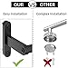Black Towel Bar, 24 Inch Towel Rack for Bathroom Wall Mounted, Heavy Duty Hand Towel Holder, Space-Saving Bathroom Towel Rack Rod, Single Bar Matte Black