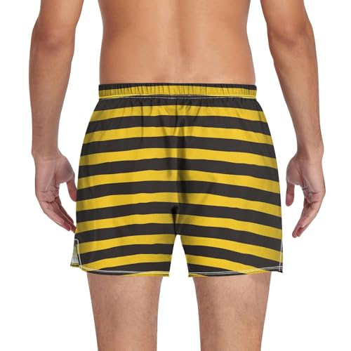 Laprad Boxer Shorts Breathable Boxer Briefs Bumble Bee Stripe Soft Underwear with Button Fly2