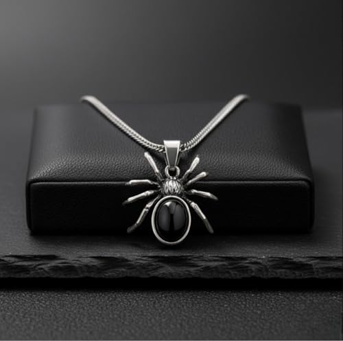 Image of Regulus spider locket lockets for men chain for men Rhodium Alloy Pendant