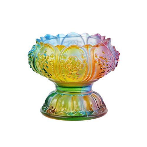GOOZT Bougeoir coloré pour lampe à beurre, huit lotus de bon augure pour lampe bouddhiste, fournitures bouddhistes, 1 pièce Cover