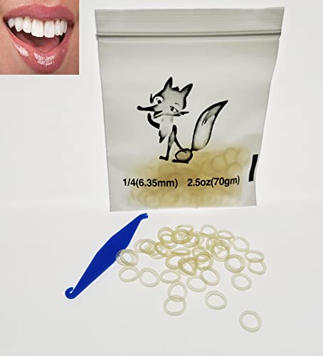 SmileOrtho Amber Elastics Bandes de latex Force légère 2,5 oz outil dentaire orthodontique orale de bande de caoutchouc dents élastiques lacunes des dents Cover