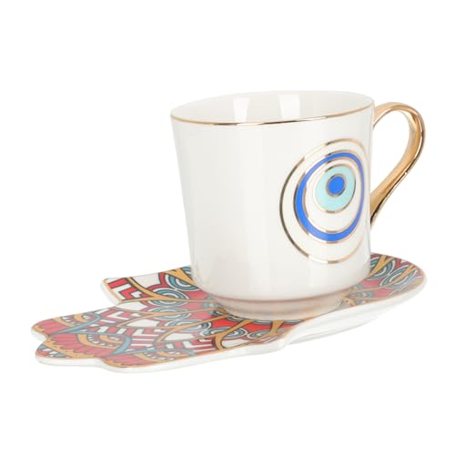 Tasse à thé multi usage en céramique pour maison et café design œil - 7