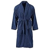 Stoffgewicht: 330 - 350 g/m² vidaXL Frottee Bademantel Unisex 100% Baumwolle Marineblau M Morgenmantel