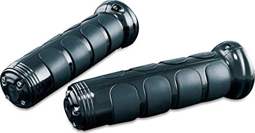 Kuryakyn 6383 Premium ISO Handlebar Grips for Throttle and Clutch: 2006-19 Honda Gold Wing GL1800 & F6B Motorcycles with Heated Grips, Gloss Black, 1 Pair