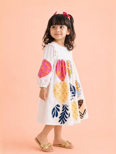 Image of Kidbea Girls Cotton Dresses | Stylish Printed & Checked Frocks | Party, Casual Summer Dress Collection for Kids