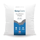 Linens Limited - Cushion Insert 60cm x 60cm, Made in the UK, Soft and Plump, Non-Allergenic Sofa Cushion Pad, Easy to Clean, Small Cushion Inner, Perfectly Fits Covers (White)