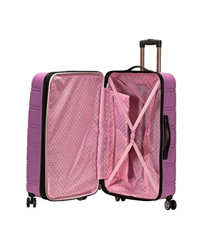 Image of Rockland Melbourne Hardside 3 Piece Expandable Spinner Wheel Luggage Set, (20 inch /24 inch /28 inch), Pink
