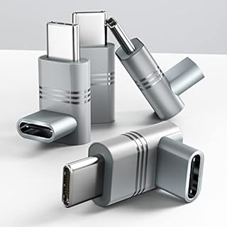 UseBean 90 Degree USB C Right Angle Adapter, (4-Pack) Up&Down PD 100W 20Gbps USB Type-C 3.2 Gen2 Male to Female 4K Video Extension Extender,USB-C Extended Converter for Steam Deck,Switch,MacBook,etc