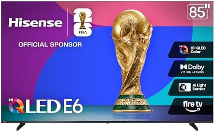 Hisense 85" E6 Cinema Series Hi-QLED 4K UHD Smart Fire TV (85E6QF...