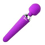 CNHIDEE Cordless Waterproof Therapeutic Wand Massager vibrator with Multi-Speeds and Pulsating Patterns for Muscle Aches & Sports Recovery. (Purple)
