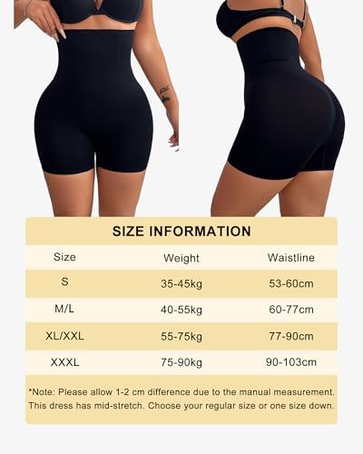 Sellto Shapewear Shorts Für Frauen – Hohe Taille, Nahtlose Bauchkontrolle, Glättende Oberschenkel, Hautfarben