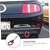 Cabilock Aluminium Abschlepphaken für Vorder Hinterstoßfänger Ersatz Abschleppöse in Rot...