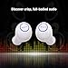 Wireless Earbuds, Bluetooth 5.0 Ear Buds with Charging Case, HD Stereo, Built-in Mic, Noise Cancelling, 18H Playtime, IPX5 Waterproof, Mini in-Ear Wireless Earphones for Work, Travel, Sports (White)