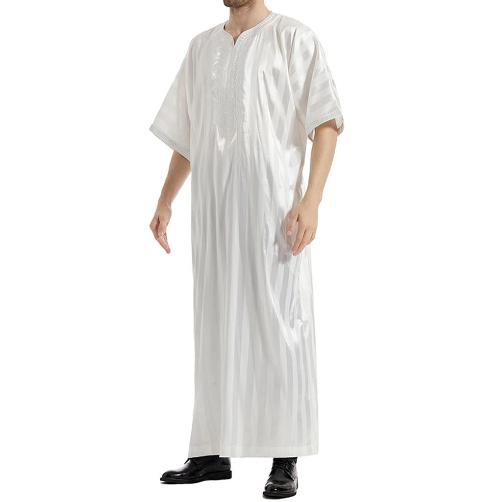 Bata camisa tipo kaftán largo árabe ropa ligera de descanso 8