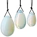 Produktbild 3 STÜCKE Jade Ei Yoni Ei Massage Stein Übung Eier Healing Stone Massage Steine für Frauen Zu Trainieren Beckenmuskeln Kegel Übung-Rosenquarz/Schwarz Obsidian/Aventurin