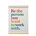 FGFK Inspirational Office Wall Art Poster Hanger Frame, Be the Person You Want to Work with Motivational Canvas Prints Framed Wall Decor for Home Office Workplace, 12x16 Inch