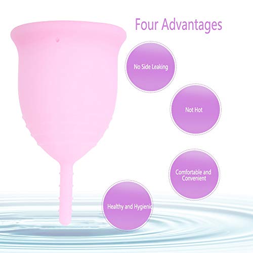 3 kleuren menstruatiecup voor beginners - zachte, herbruikbare periode Cup-tampon en pad-alternatief - schoner… - Image 4
