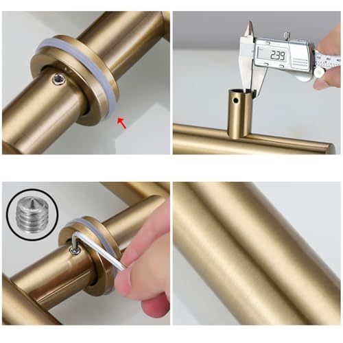 Poignée de porte or rose en acier inoxydable luxueuse pour entrée chic