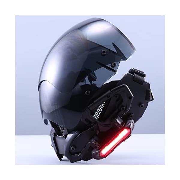 Marikito cyberpunk mask helmet futuristic mask techwear mask sci fi mask gothic mask halloween cosplay costume mask suitable for any adult - image 3