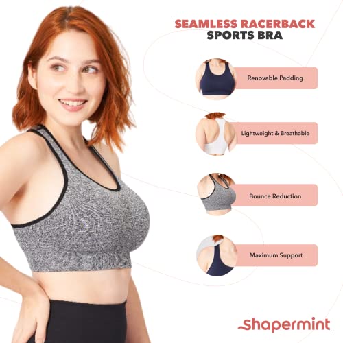 Shapermint 97097 Seamless Racerback Wireless Sports Bra thumb #3