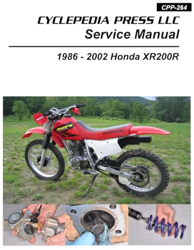 1986-2002 Honda XR200R Cyclepedia Printed Motorcycle Service Manual