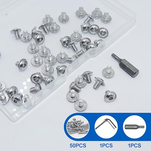 Jiahezhi M4 x 6 mm vis à tête bombée, vis en acier inoxydable 50 pièces – vue 4