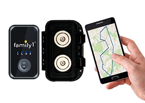 Family1st 4G Mini GPS Tracker with Waterproof Stash Box - Compact & Portable