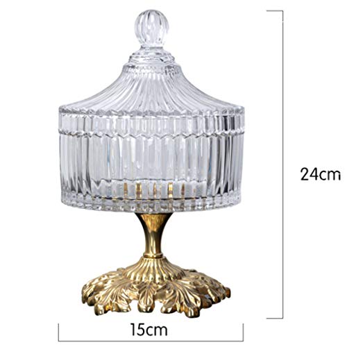 Ditudo Glass Storage Jars With Lid Bottom Decorative Snacks Dried Fruit Candy Jar Living Room Decoration Home Decor Ornaments #TOP1