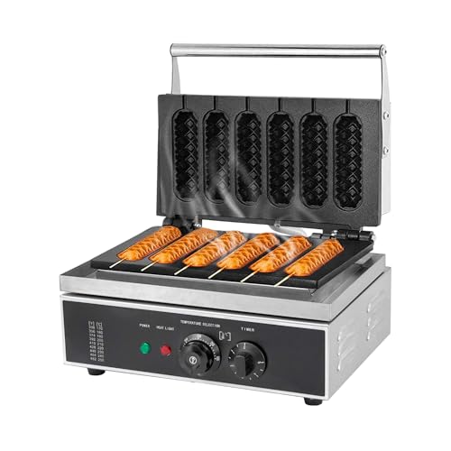 Listado de Gofreras los preferidos por los clientes. 42 Bluelander Maquina para Banderillas, 23.5 * 38 * 27 cm, Banderrillas, Gofrera, Temperatura 50° - 300° C, Capacidad de 6 Banderillas, Antiadherente, Wafflera, Máquina para Hacer...