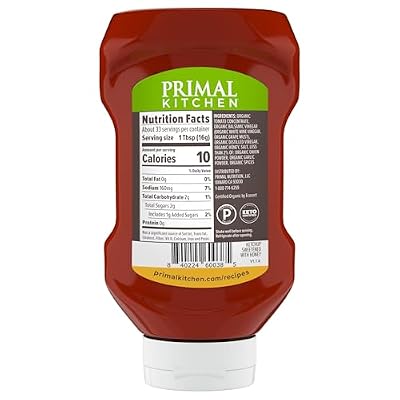 PRIMAL KITCHEN Organic Tad Sweet Ketchup, 18.5 OZ