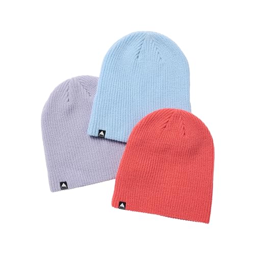 Image of Burton Kids' 3-Pack Recycled DND Beanie - Unisex Warm Winter Knit Hat for Boys & Girls - One Size