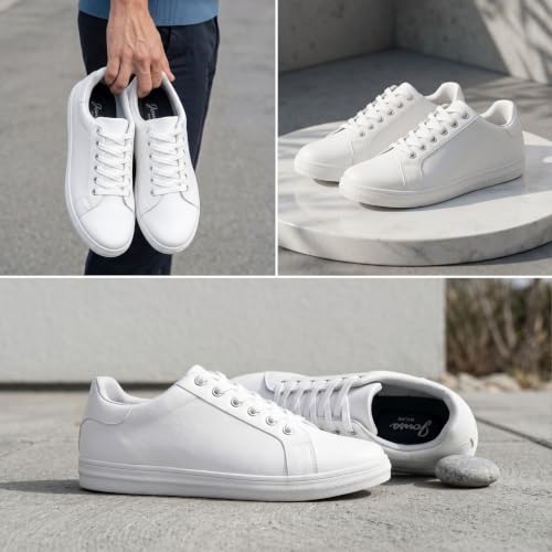 Image of Jousen Mens Sneakers White Mens Casual Shoes Soft Breathable Fashion Sneakers for Mens