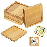【Matériaux de Haute Qualité】 Ce set de 6 dessous de verre est fabriqué en bambou naturel, offrant une grande durabilité, sécurité, et résistance à l'humidité. Avec des bords lisses et une finition soignée, il protège vos mains et vos surfaces. Facile à nettoyer et à entretenir, il est conçu pour durer longtemps.