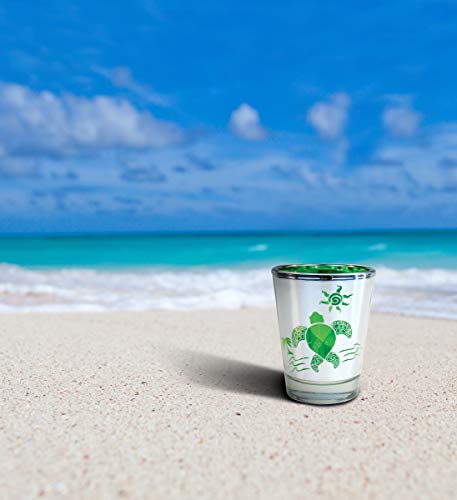 Puzzled 1.7 Oz Green Turtle Shot Glass, 2.5 Inch Novelty Glassware For Drinking Game Liquor Tequila Whisky Vodka Espresso Shooter Glasses Party Drinkware #TOP3