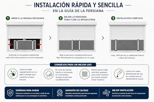 Mosquitera extensible de aluminio, la solución ideal para ventilar sin insectos 5