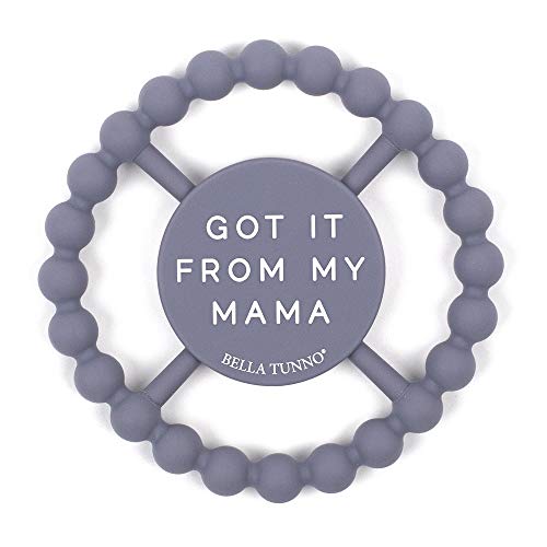 Image of Bella Tunno Happy Teether – Soft & Easy Grip Baby Teether Toy, Silicone Teether Ring to Help Soothe Gums, Non-Toxic and BPA Free, Mama