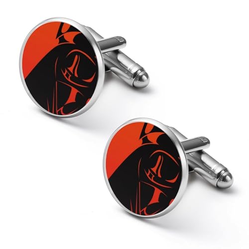 1ペア カフスボタン スター・ウォーズ ラウンド型 CUFFLINK スーツ用 シャツアクセサリー メンズ フォーマル ビジネス プレゼント 紳士用 シルバー 合金 アンティーク風 おしゃれ ギフト