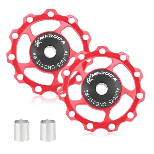 Aluminio 11T Bike Cambio Trasero Bicicleta Rueda del Jockey Trasero Guía Polea Cojinete,Rueda de Guía de Bicicleta Rodillo Desviador Trasero,para Bicicleta de Jockey Rueda de Cambio Trasero 2PCS