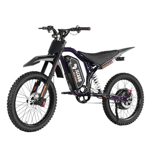 Image of Electric Dirt Bike for Adults 4700W Motor, 50 MPH, 60V Removable Battery, Full Suspension, Hydraulic Brakes, Off-Road All-Terrain Ebike