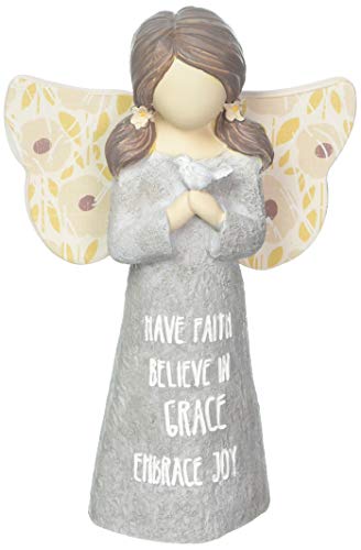 Pavilion Gift Company Have Faith Believe in Grace Embrace Joy Child Angel Figurine