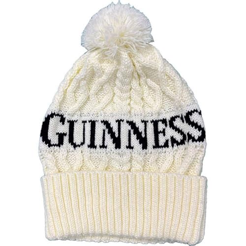 Bonnet Irlandais tricoté à torsade blanc pour hommes et femmes