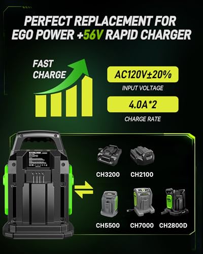 Image of Dual Replacement Battery Charger for EGO 56V Battery