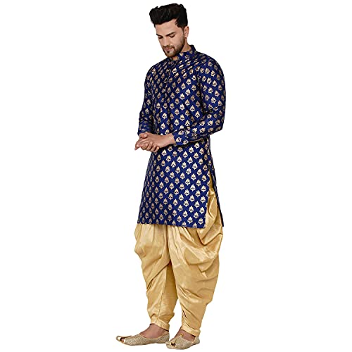 Image of Veera Paridhaan Men's Banarasi Full Sleeve Printed Long Straight Kurta