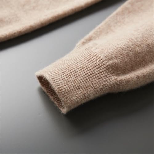 Men 100% Merino Wool O-Neck Thickened Knit Pullover Cashmere Sweater Autumn Winter Textured Casual Top4