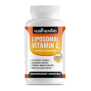 Liposomal Vitamin C Capsules – 2000mg Pure Extra High Strength Formulation | 60 Soft Gels | Pure Vegan Liposomal Vitamin C | Immune Booster |