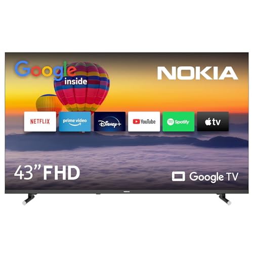 NOKIA 43 Pouces (109 cm) Google TV FHD (WLAN, Triple Tuner DVB-C/S2/T2, Google Assistant) – FN43GE320 - 2023