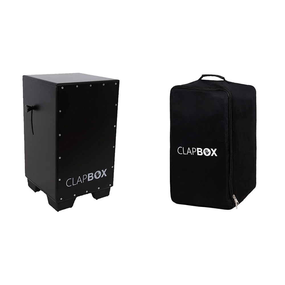 Clapbox Adjustable Snare Cajon CB50- Oak Wood, (H:50 W:30 L:30) - 3 Internal Snares & Clapbox Cajon Bag with Carry Handle, Shoulder Straps - Universal Size, Single Pocket (Black)-image-37
