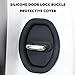 4Pcs Black Car Silicone Door Latch Protective Covers, Universal Fit, Silicone Exterior Finish Accessories